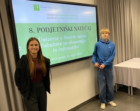 Ajda Lah in Jaša Plajh Štrman uspešna na podjetniškem natečaju